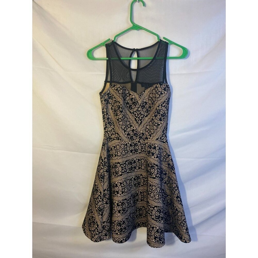 Trixxi Juniors Dark Fairy Angel Mini Dress Flare Fit Lace Whimsygoth XS Goth